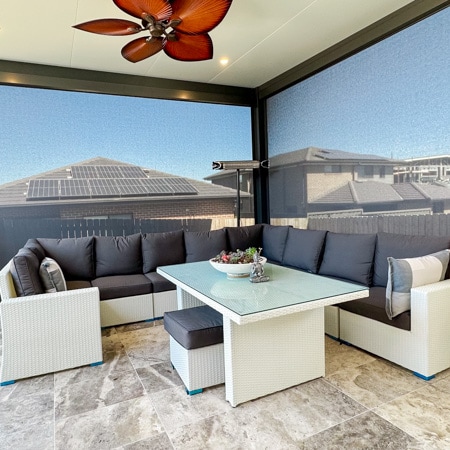 Premium Zipscreen outdoor blinds enhancing a Sydney outdoor space